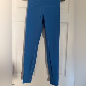 Blue Lululemon Wunder Train Legging
